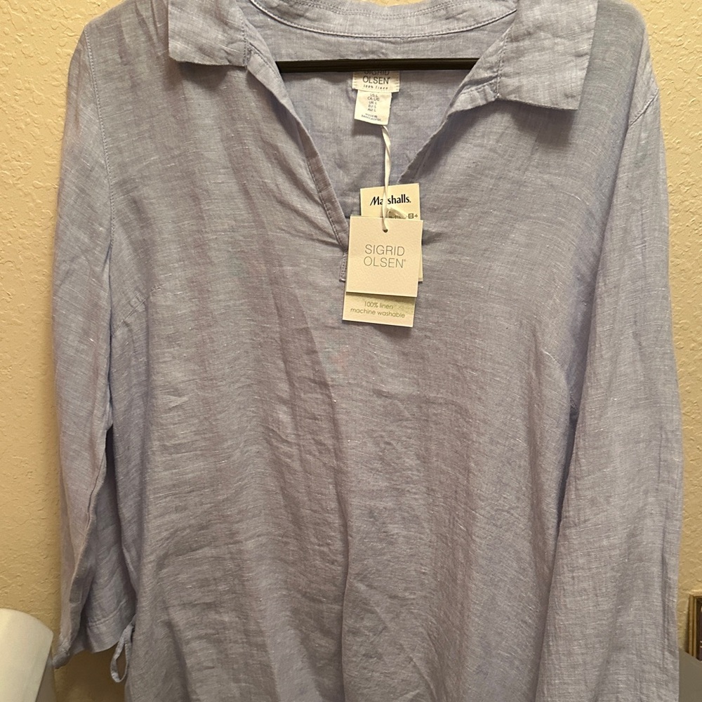 Sigrid Olsen Soft Blue Top